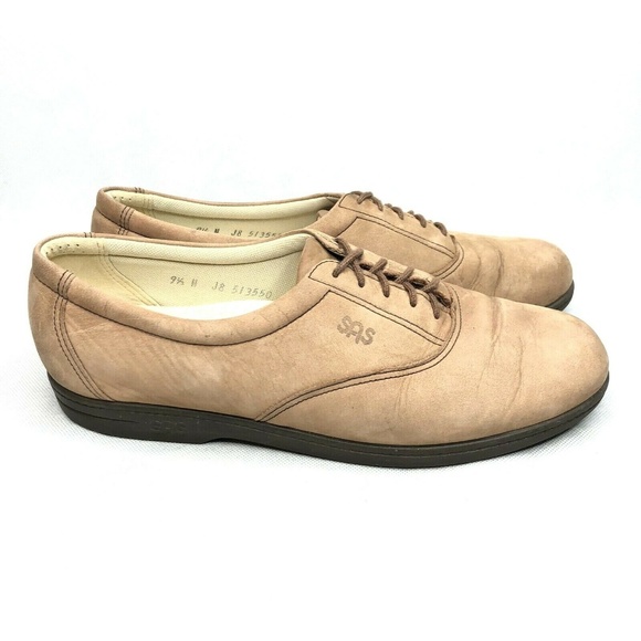 SAS Shoes - SAS Tripad Comfort Lace Up Tan Soft Step Heel